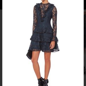 Alexis Tracie Navy Blue Lace Ruffle dress